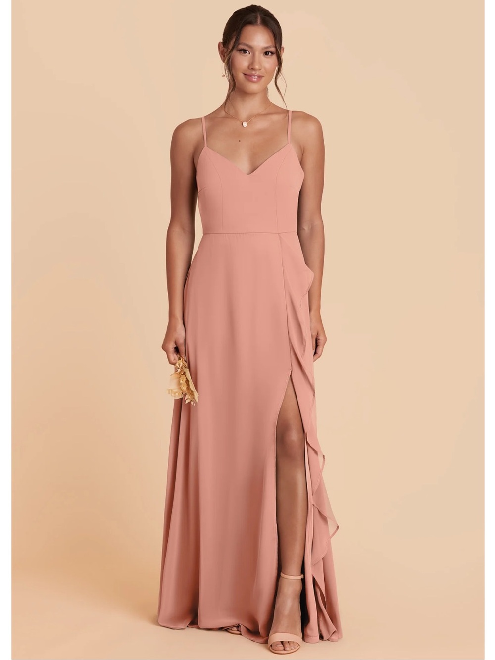 NWT birdy grey Theresa Dress Chiffon Dusty Rose SIZE S